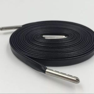 Weatherproof Leather Vegan Shoe Laces Metallic Shoe Laces